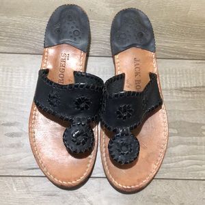 Jack Rogers Jacks Flip Flop Black Size 6